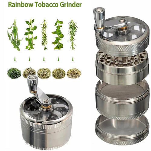 4-Layer Metal Herb Grinder 40mm (1.57 in) - Aluminum Alloy Spice Crusher & Herb Mill
